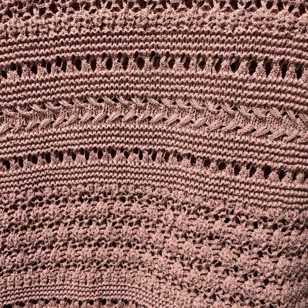 J. Jill Women’s NWT Tunic Sweater Dk Mauve Open Weave Pattern Size XLP - Picture 4 of 10
